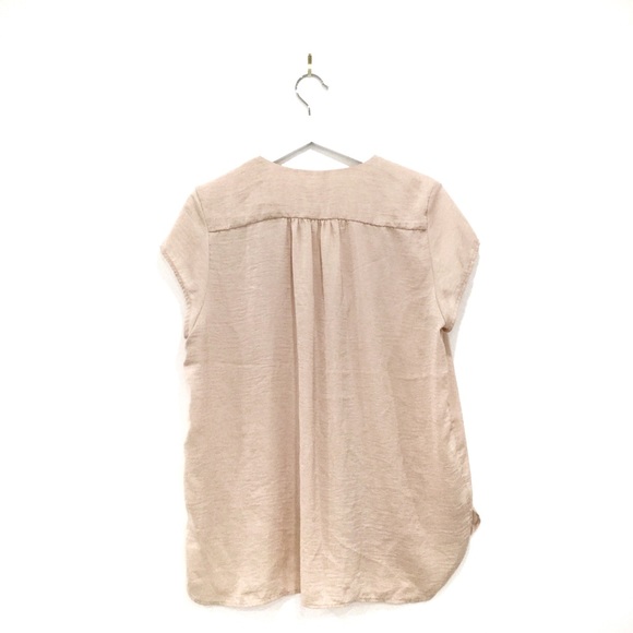 H&M Pink Flowy Short Sleeve Blouse Sz 12 - Picture 5 of 8